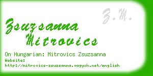 zsuzsanna mitrovics business card